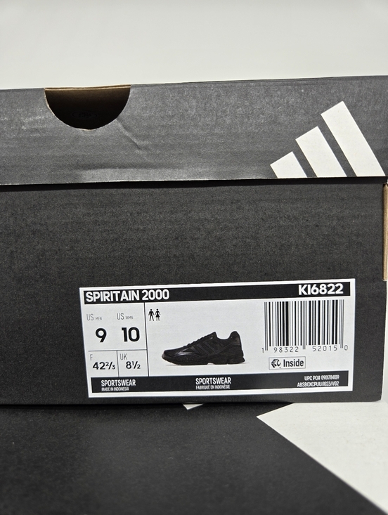 adidas Men\'s Spiritain 2000 Black Grey Carbon Shoes Size 9 New main image 4